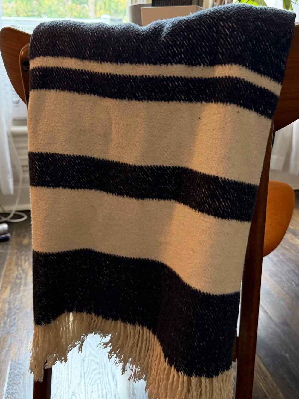 Navy Blue Fleece Throw Blanket
